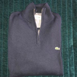 Navy Blue! Lacoste Long Sleeve half zip fleece
